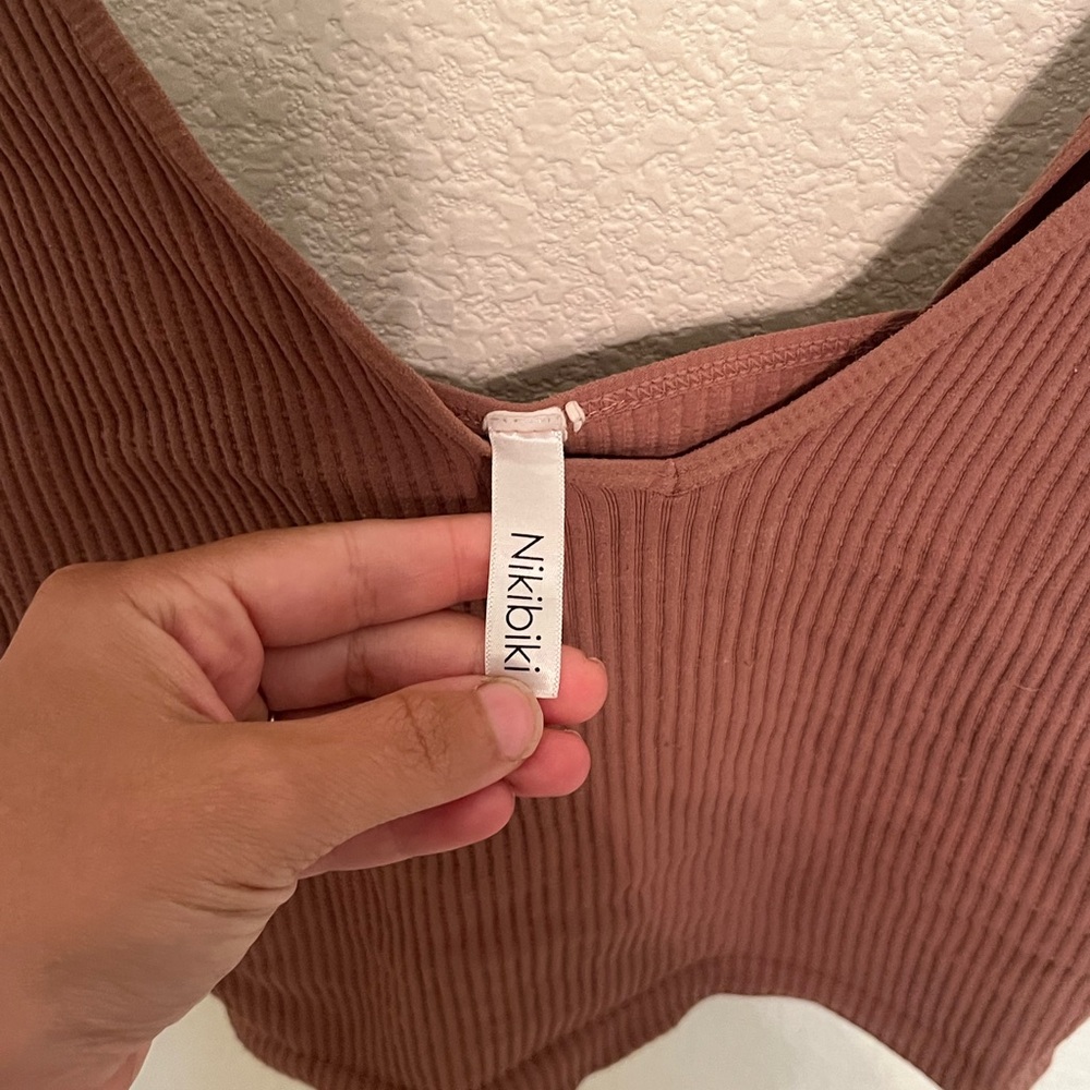 Nikibiki Ribbed Cocoa Tank